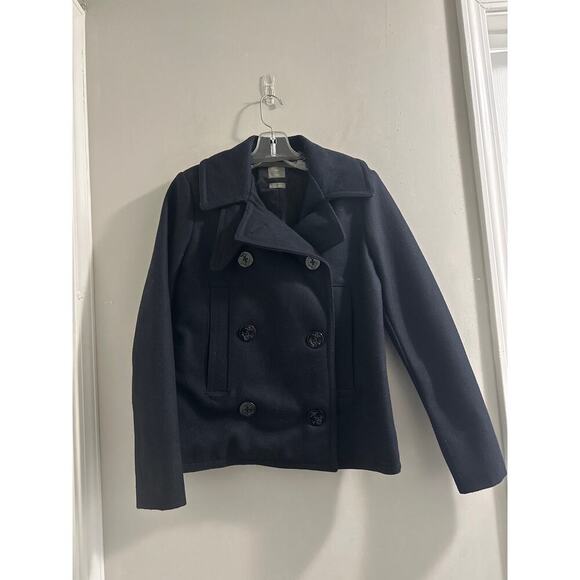 Gap Navy Wool blend pea coat size XS‎ - Picture 1 of 6